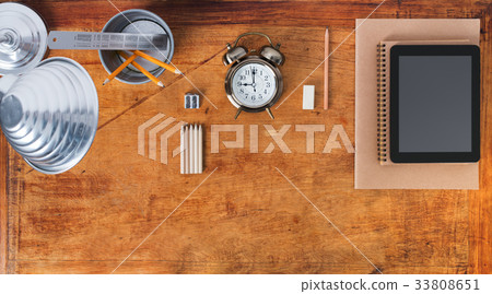 Office Accessories Wooden Desk Lamp Tablet Clock Office Accessories Wooden Desk Lamp Tablet Clock 33808651