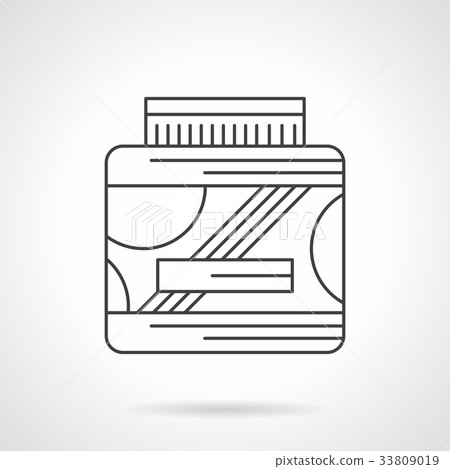 Sports supplements flat line vector icon - Stock Illustration [33809019 ...