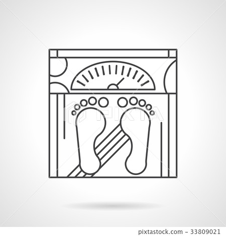 Body weight control flat line vector icon - Stock Illustration ...