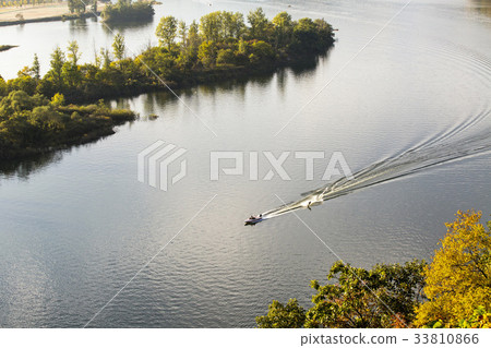 Water skiing, North River, Gapyeong-gun, Gyeonggi-do 33810866
