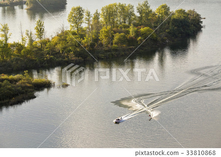 Water skiing, North River, Gapyeong-gun, Gyeonggi-do Water skiing, North River, Gapyeong-gun, Gyeonggi-do 33810868