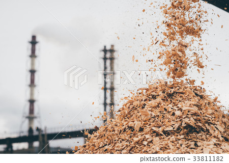 raw material at paper mill factory 33811182