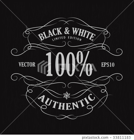 Hand drawn frame label vintage banner retro 33811183