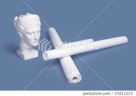 Marble head of young woman, ancient Greek goddess Marble head of young woman, ancient Greek goddess 33811223