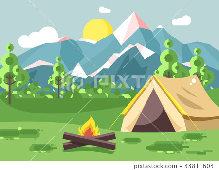 插图素材: vector illustration cartoon nature national park