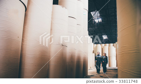 at a paper mill factory at a paper mill factory 33811748