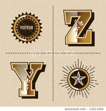 western alphabet letters font design vector western alphabet letters font design vector 33811888