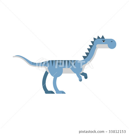 Cute cartoon blue velyciraptor dinosaur Cute cartoon blue velyciraptor dinosaur 33812153