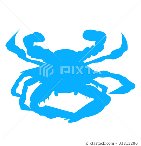 Blue Baltimore or Maryland Crab silhouette. Chesapeake Bay Crab. 33813290
