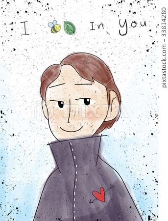 A handsome young man speaks encouragement.  33814280