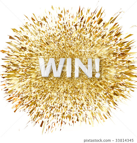 Gold glitter powder explosion. 33814345