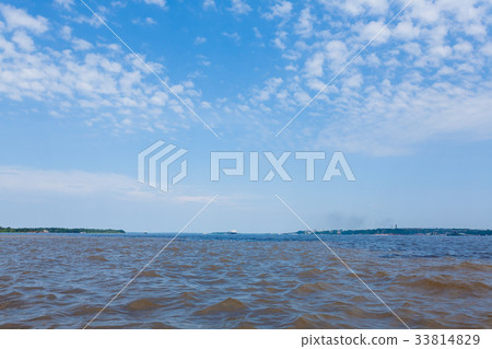 Meeting of Waters.Brazilian rivers confluence 33814829