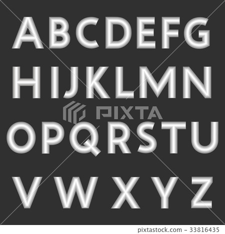 A complete set of Latin letters made from silver A complete set of Latin letters made from silver 33816435