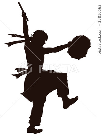 Festival Dancing silhouette Festival drumming man 33816562