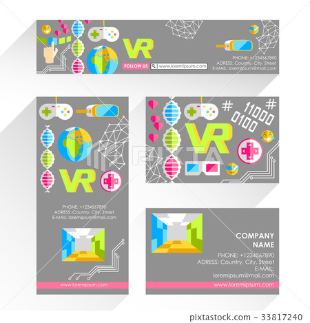 Vector ready design template with virtual reality Vector ready design template with virtual reality 33817240