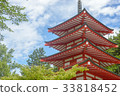 Red pagoda, Chureito, landmark in Kawaguchiko 33818452