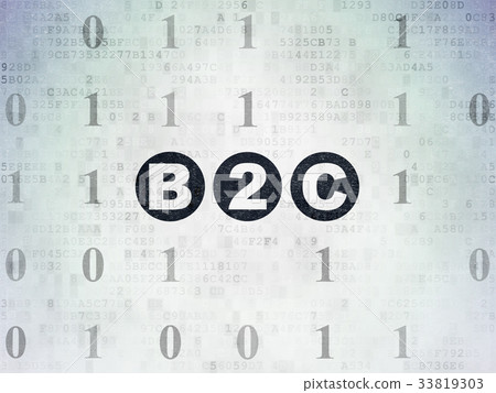 Finance concept: B2c on Digital Data Paper Finance concept: B2c on Digital Data Paper 33819303