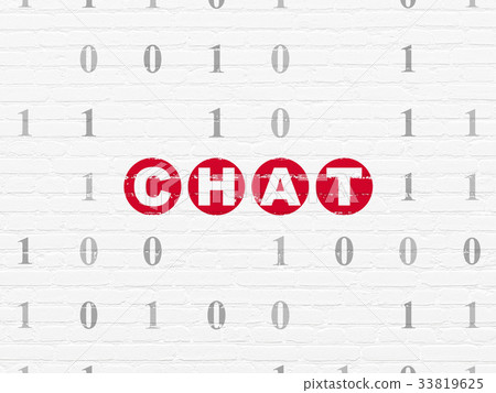 Web design concept: Chat on wall background Web design concept: Chat on wall background 33819625