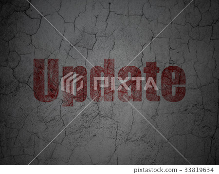 Web design concept: Update on grunge wall Web design concept: Update on grunge wall 33819634