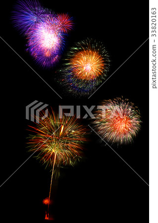 fireworks new year -  beautiful colorful firework 33820163