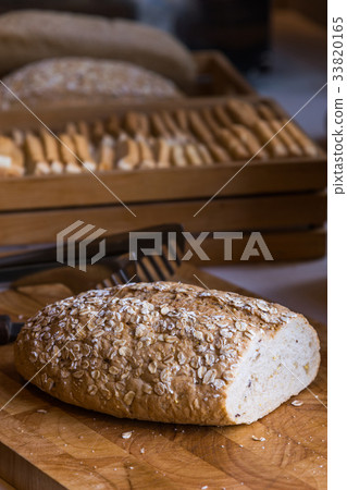 Homemade baked Sliced bread on wooden cutting Homemade baked Sliced bread on wooden cutting 33820165