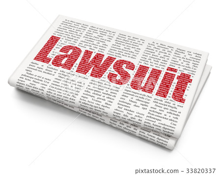 Law concept: Lawsuit on Newspaper background Law concept: Lawsuit on Newspaper background 33820337