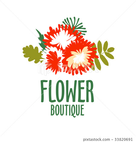 Bright logo for a flower shop. bouquet wedding 33820691