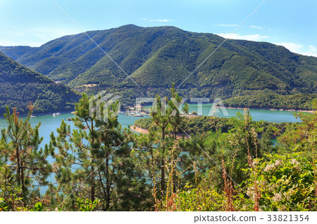 Vacha dam in Rhodopes mountains, Bulgaria Vacha dam in Rhodopes mountains, Bulgaria 33821354