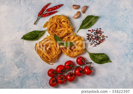 Italian food background with pasta Italian food background with pasta 33822397