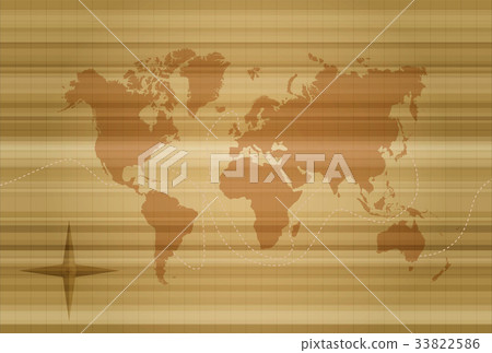 Vintage world map concept template illustration Vintage world map concept template illustration 33822586