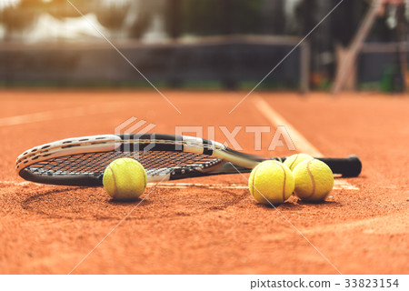 Necessary sport equipment for game on court 33823154