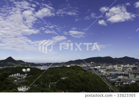 夏天的早晨，從天神讚的視圖 33823305