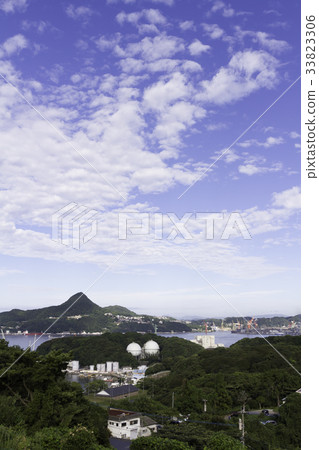 夏天的早晨，從天神讚的視圖 33823306