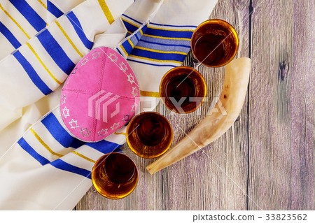 Prayer Shawl - Tallit, jewish religious symbol. Prayer Shawl - Tallit, jewish religious symbol. 33823562