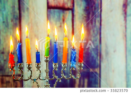 Star of David Hanukkah menorah 33823570