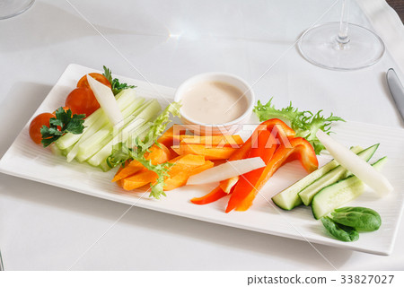 fresh vegetables with sauce fresh vegetables with sauce 33827027