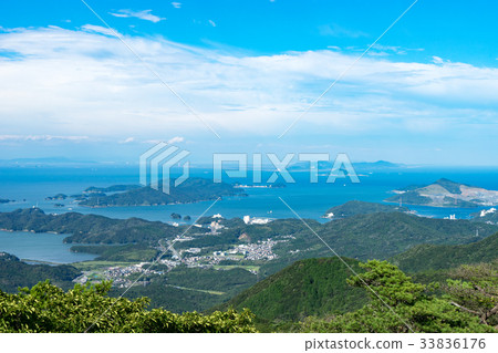 The view seen from Asakuyama summit observatory of Ise-Shima skyline 33836176