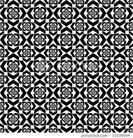 Black and white geometric seamless pattern 33836994