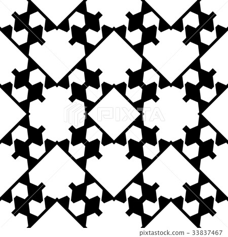 Black and white geometric seamless pattern. Black and white geometric seamless pattern. 33837467