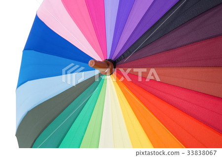 Colorful rainbow umbrella background Colorful rainbow umbrella background 33838067