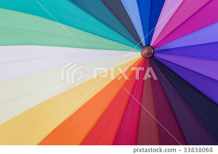 Colorful rainbow umbrella background Colorful rainbow umbrella background 33838068
