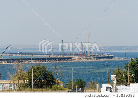 The Kerch Strait Bridge construction. Russia The Kerch Strait Bridge construction. Russia 33839388