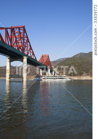 Pleasure boat, Oksoon Bridge, Chungju Lake, Jecheon City, Chungbuk 33839772