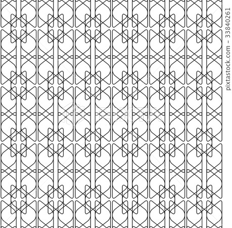 Black and white geometric seamless pattern - Stock Illustration ...
