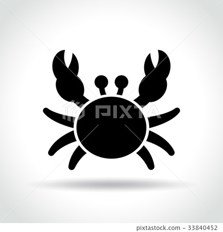 crab icon on white background crab icon on white background 33840452