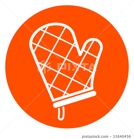 oven glove orange icon 33840456