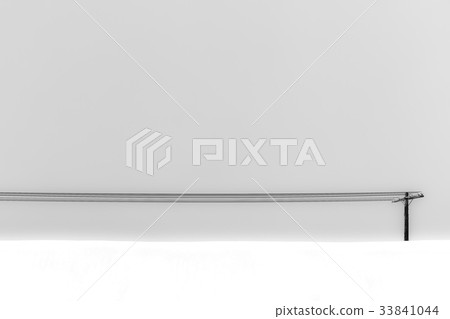 Snow, electric wire, electric pole Snow, electric wire, electric pole 33841044