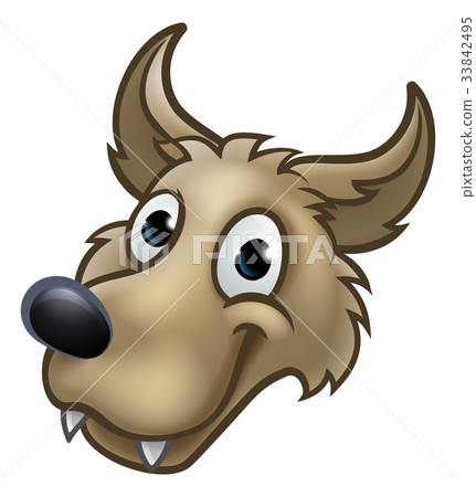 Cartoon Wolf Character Mascot Cartoon Wolf Character Mascot 33842495