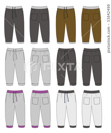 Sweatpants illustration / color variation 33842499