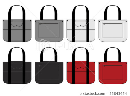 Reversible handbag bag illustration / color variation Reversible handbag bag illustration / color variation 33843654